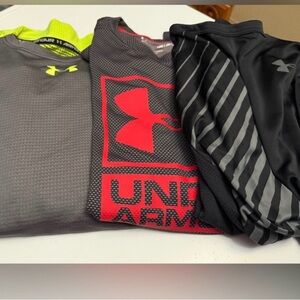 3-Piece Bundle ColdGear/ HeatGear Under Armour Fitted Long Sleeve Tops Size YM